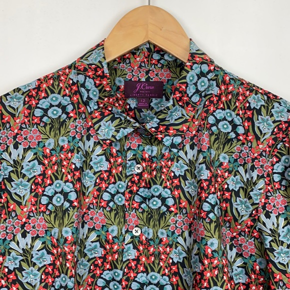 J. Crew Tops - J.Crew 12 Liberty Shirt Floral Primrose Print Navy